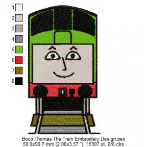 Boco Thomas The Train Embroidery Design